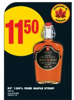 No Frills PC 100% PURE MAPLE SYRUP, 500 mL offer