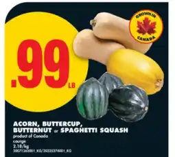 No Frills ACORN, BUTTERCUP, BUTTERNUT OR SPAGHETTI SQUASH offer