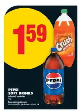 No Frills PEPSI SOFT DRINKS, 2 L offer