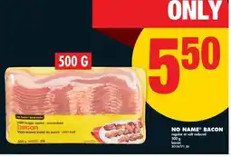 No Frills NO NAME BACON, 500 g offer