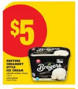 No Frills BREYERS CREAMERY STYLE ICE CREAM, 1 L offer