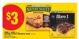 No Frills FIBRE 1 BARS, 125 g or NATURE VALLEY GRANOLA BARS, 148-210 g offer