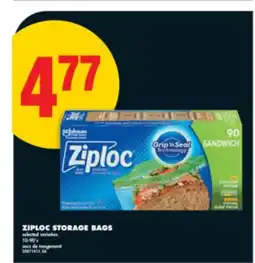 No Frills ZIPLOC STORAGE BAGS, 10-90'S offer