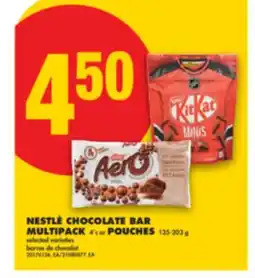 No Frills NESTLÉ CHOCOLATE BAR MULTIPACK, 4' s or POUCHES, 135-203 g offer