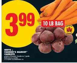 No Frills BEETS or FARMER'S MARKET CARROTS, 10 LB BAG offer
