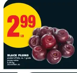 No Frills BLACK PLUMS offer