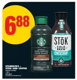 No Frills STARBUCKS or STOK ICED COFFEE, 1.42 L offer