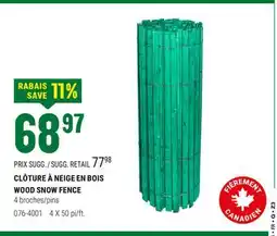 BMR CLÔTURE À NEIGE EN BOIS offer