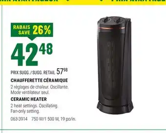 BMR CHAUFFERETTE CÉRAMIQUE offer