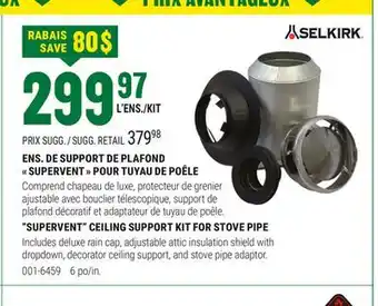 BMR ENS. DE SUPPORT DE PLAFOND  SUPERVENT  POUR TUYAU DE POÊLE offer