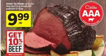 Foodland Sirloin Tip Roasts offer