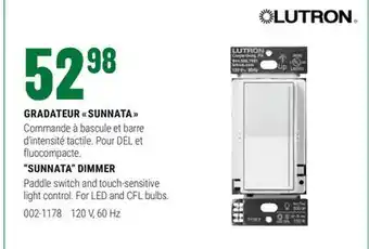 BMR SUNNATA DIMMER Paddle offer