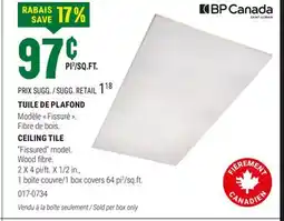 BMR TUILE DE PLAFOND offer