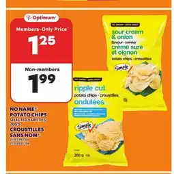 Independent Grocer NO NAME POTATO CHIPS, 200 G offer