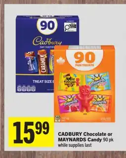 Foodland CADBURY Chocolate or MAYNARDS Candy offer