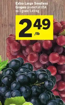 Foodland Extra Large Seedless Grapes offer