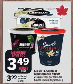 Foodland LIBERTÉ Greek or Méditerranée Yogurt offer