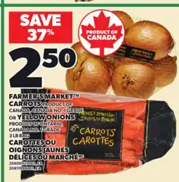 Independent Grocer FARMER'S MARKET CARROTS, OR YELLOW ONIONS, 3 LB BAG offer
