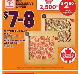 Independent Grocer 12 TAKE AND BAKE PIZZA, 510-739 G offer