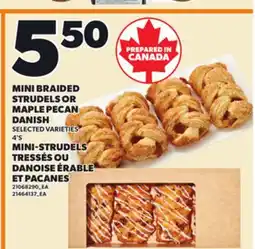 Independent Grocer MINI BRAIDED STRUDELS OR MAPLE PECAN DANISH, 4'S offer