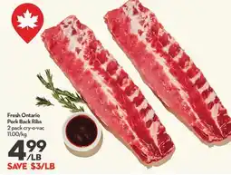 Longo's Fresh Ontario Pork Back Ribs offer