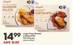 Longo's Longo's Frozen Breaded or Battered Fish offer
