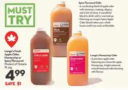 Longo's Longo's Fresh Apple Cider, Honeycrisp or Spice Flavoured offer