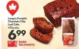 Longo's Longo's Pumpkin Chocolate Chip Loaf Cake offer