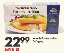 Longo's Woonia Frozen Halibut offer