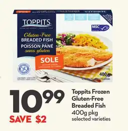 Longo's Toppits Frozen Gluten-Free Breaded Fish offer