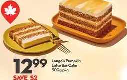 Longo's Longo's Pumpkin Latte Bar Cake offer