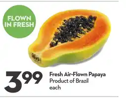 Longo's Fresh Air-Flown Papaya offer