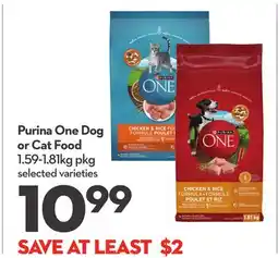 Longo's Purina One Dog or Cat Food offer