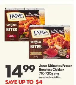 Longo's Janes Ultimates Frozen Boneless Chicken offer