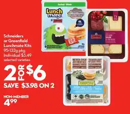 Longo's Schneiders or Greenfield Lunchmate Kits offer