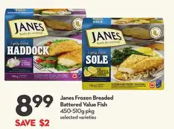 Longo's Janes Frozen Breaded Battered Value Fish offer