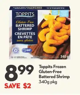 Longo's Toppits Frozen Gluten-Free Battered Shrimp offer