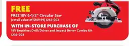 Home Hardware 18V 6-1/2 Circular Saw offer