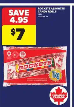 Real Canadian Superstore ROCKETS ASSORTED CANDY ROLLS, 1 KG offer