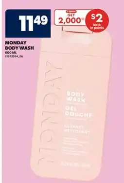 Real Canadian Superstore MONDAY BODY WASH, 600 ML offer
