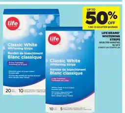 Real Canadian Superstore LIFE BRAND WHITENING STRIPS, 10/20' S offer