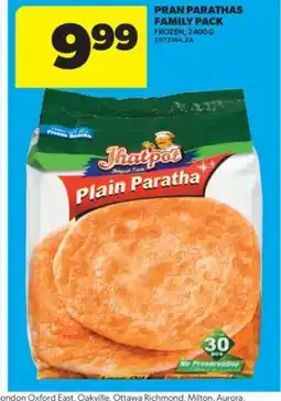 Real Canadian Superstore PRAN PARATHAS FAMILY PACK, 2400 G offer