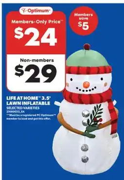 Real Canadian Superstore LIFE AT HOME 3.5' LAWN INFLATABLE offer
