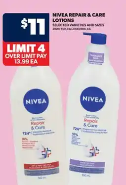 Real Canadian Superstore NIVEA REPAIR & CARE LOTIONS offer