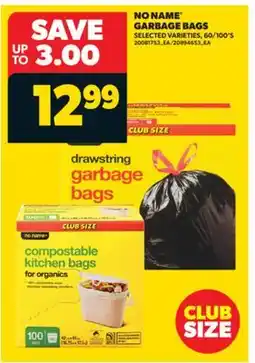Real Canadian Superstore NO NAME GARBAGE BAGS, 60/100' S offer