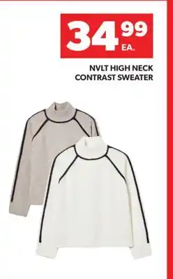 Real Canadian Superstore NVLT HIGH NECK CONTRAST SWEATER offer