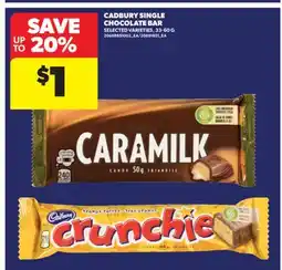 Real Canadian Superstore CADBURY SINGLE CHOCOLATE BAR, 33-60 G offer