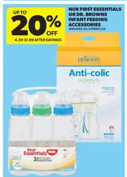 Real Canadian Superstore NUK FIRST ESSENTIALS OR DR. BROWNS INFANT FEEDING ACCESSORIES offer