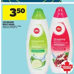 Real Canadian Superstore LIFE BRAND BODY WASH, 710 ML offer