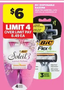 Real Canadian Superstore BIC DISPOSABLE RAZORS, 2-8'S offer